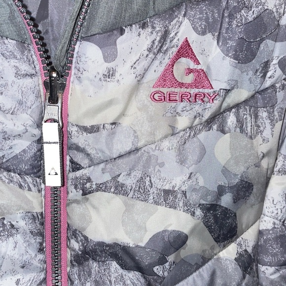 NWOT Gerry Weber Jacket.  Size L (14/16) Gray & Pink Puffer Jacket - Picture 2 of 5